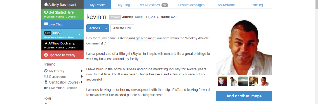 Wealthy Affiliate Profile